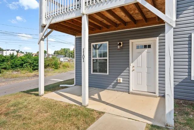 a view of house with a large window