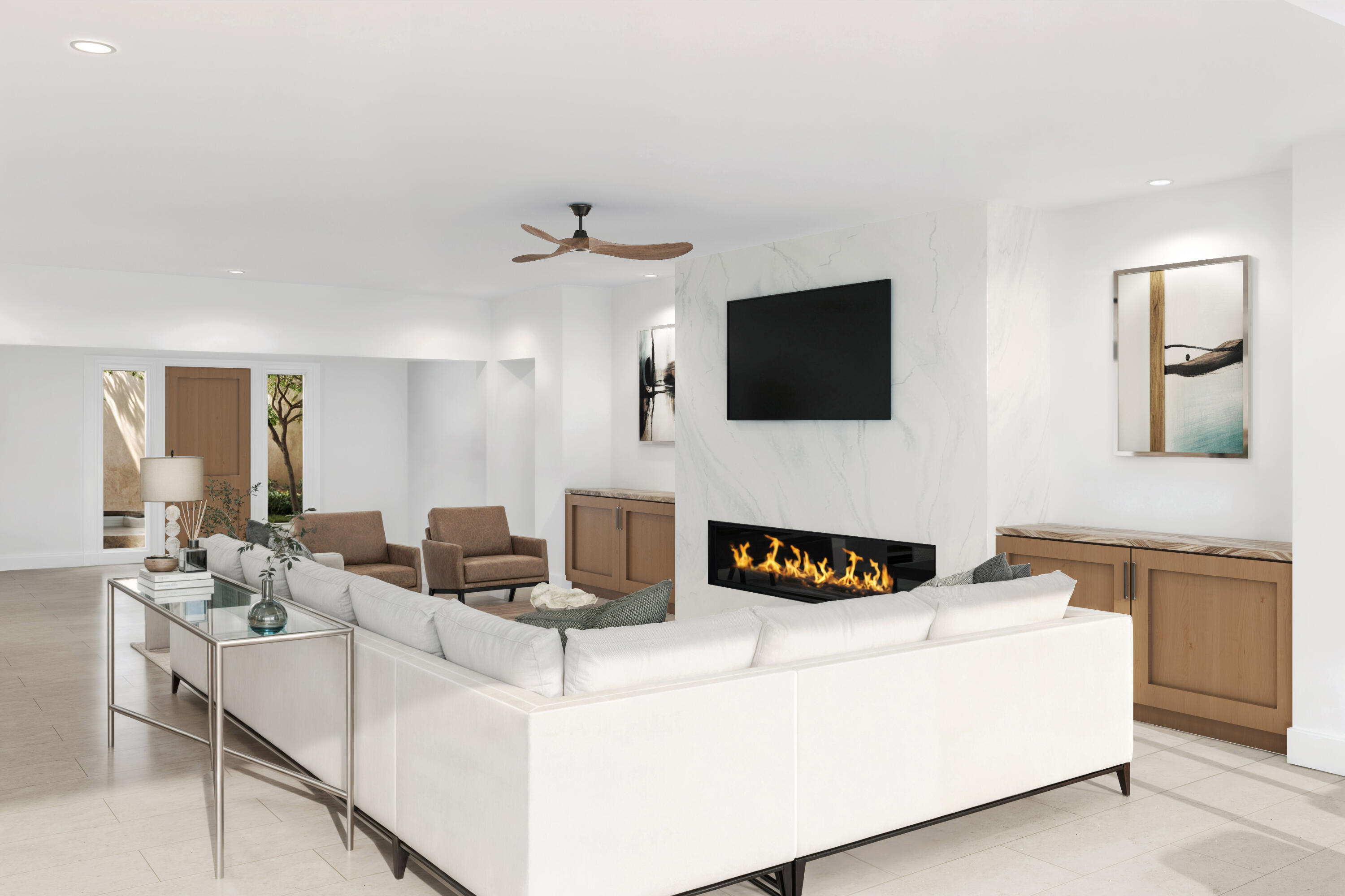 48499 Old Stone Trail Palm Desert, CA 92260 - Photo 7 of 11 a living room with furniture and a flat screen tv