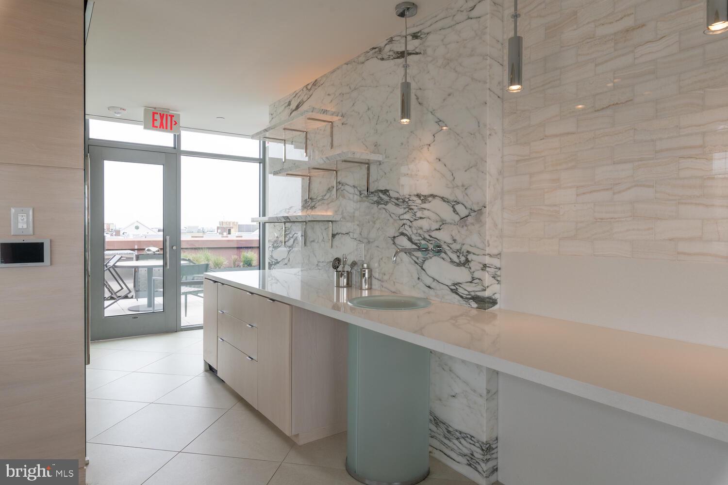 810 O Street Northwest, Unit 406 Washington, DC 20001 - Photo 41 of 43 Clubroom wet bar w. catering kitchen