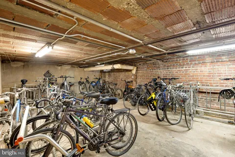 a view of a bike garage