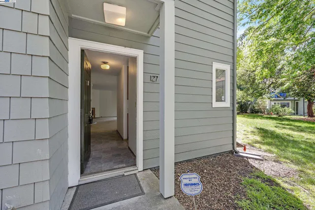 a view of a porch door