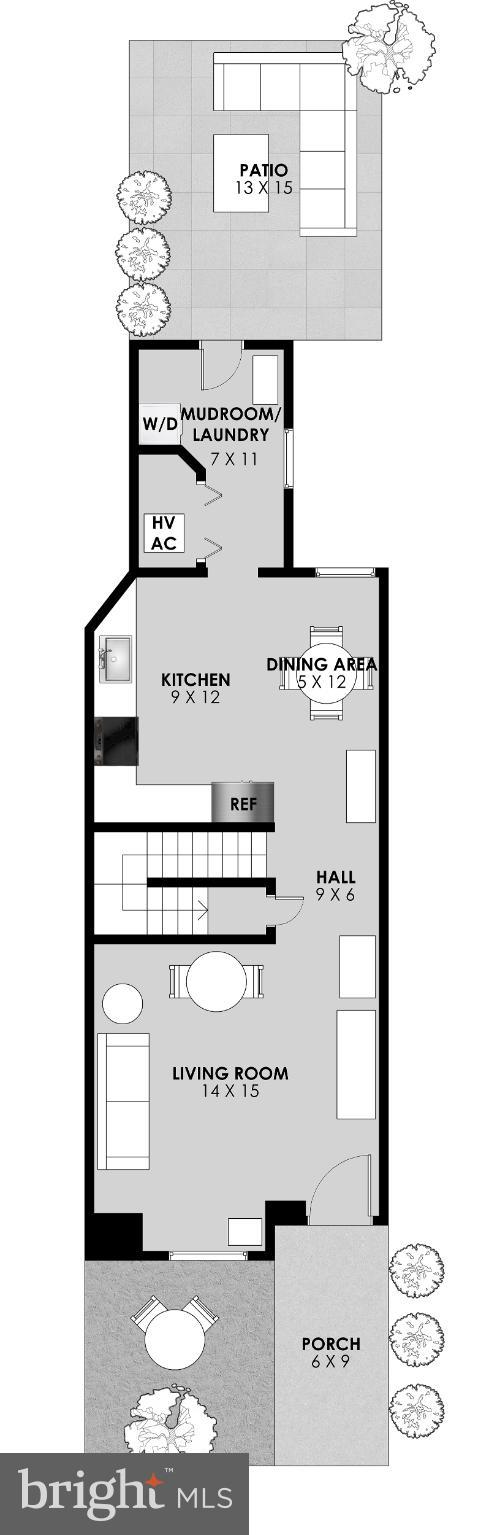 1027 6th Street Northeast Washington, DC 20002 - Photo 36 of 38 Main floor floorplan.