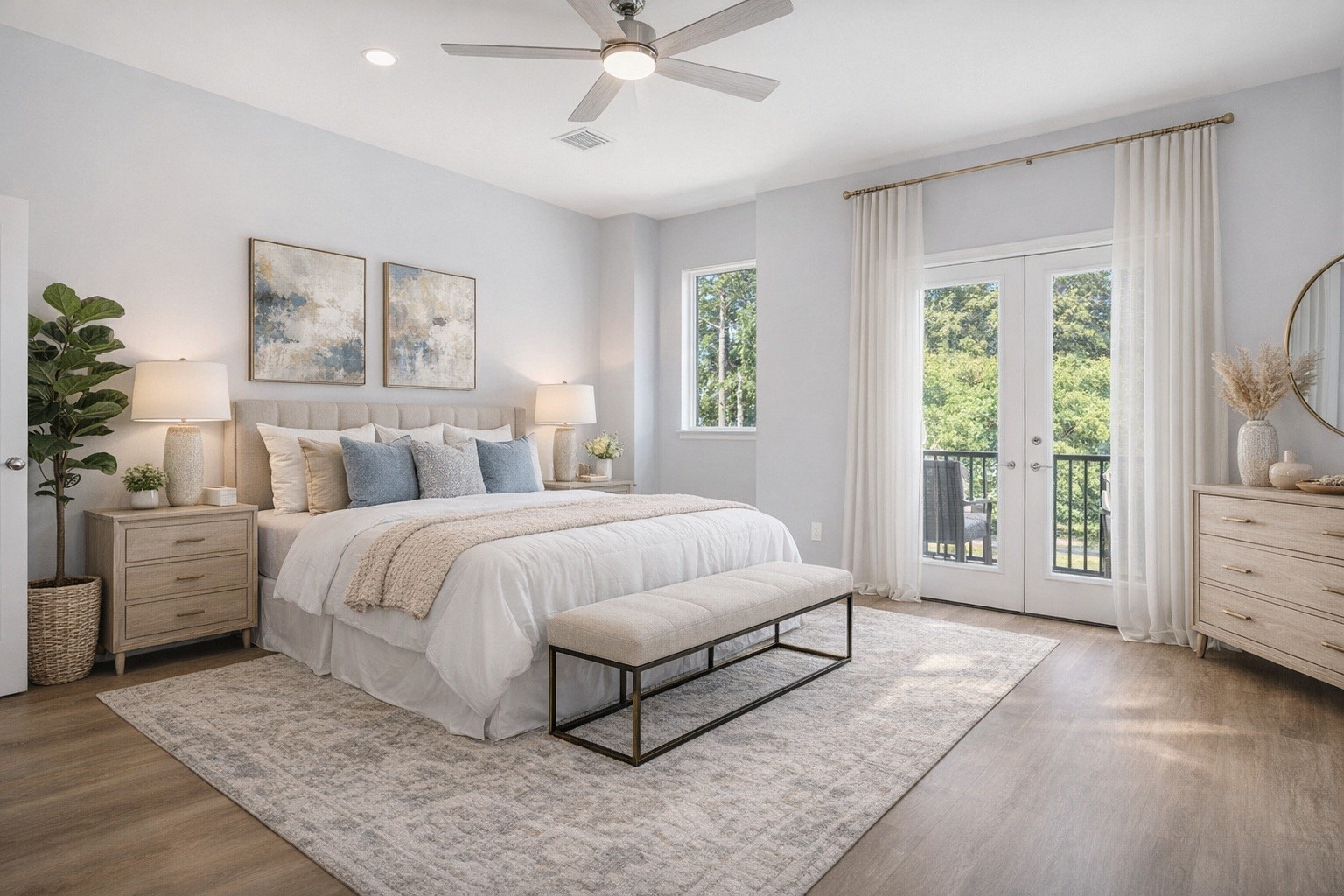 9319 Noel Street Houston, TX 77033 - Photo 5 of 7 a spacious bedroom with a bed and a large window