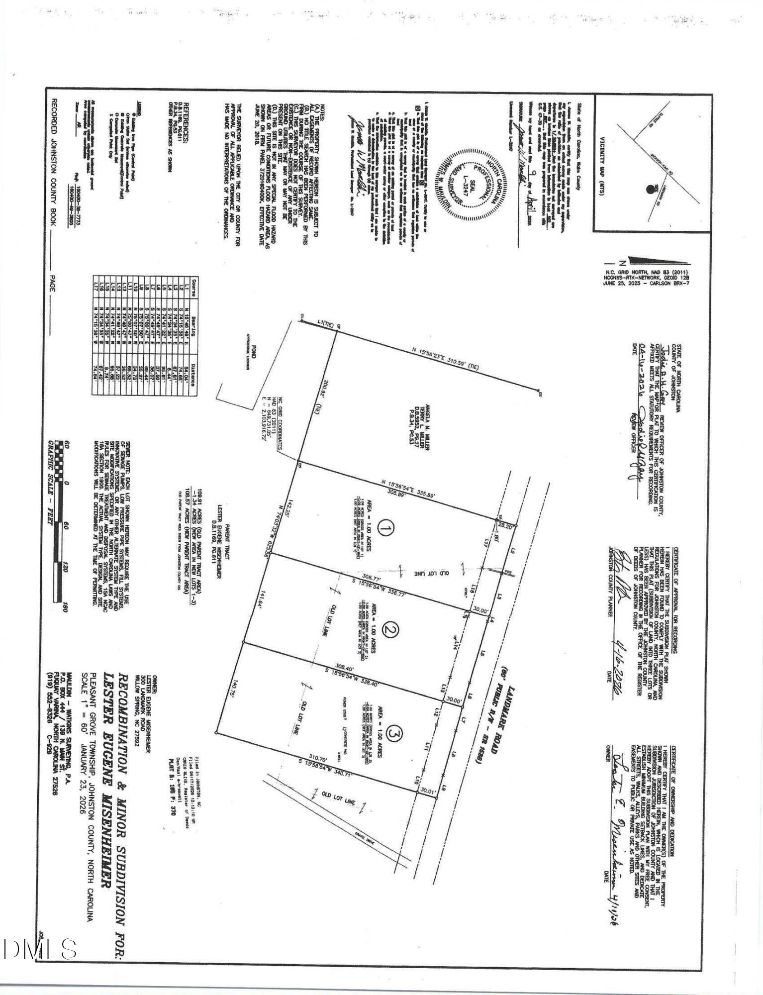 300-1 Landmark Road Willow Spring, NC 27592 - Photo 6 of 6 LandmarkSurvey_0001