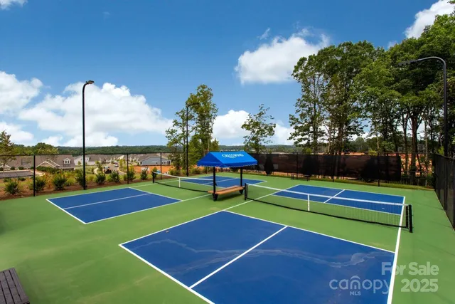 a view of an outdoor space with seating
