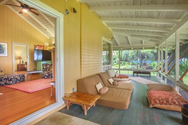 5600 Weke Road Hanalei, HI 96714 - Photo 11 of 25 a living room with furniture and a large window