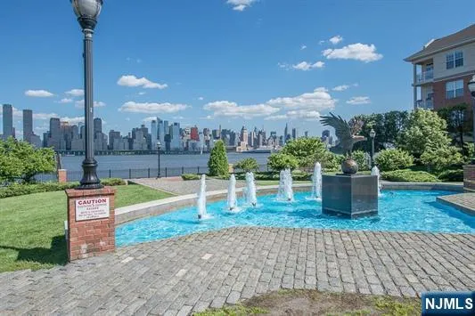 a view of a terrace with a garden
