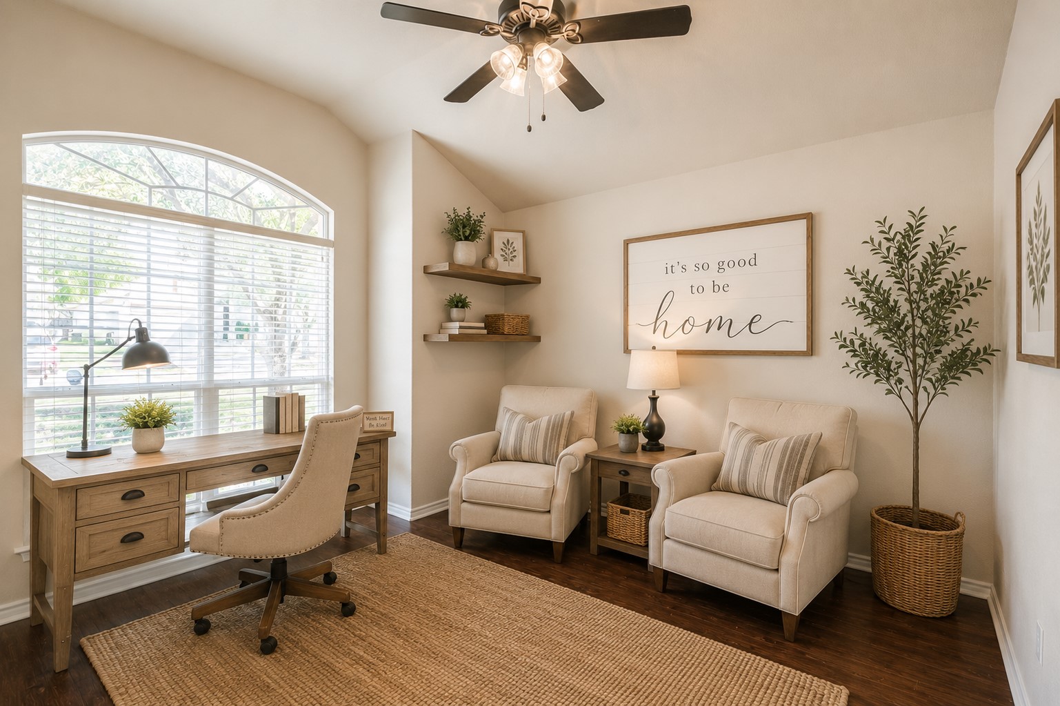 2404 Christoff Loop Austin, TX 78748 - Photo 3 of 25 Virtually staged flex space at entry. Could be used as a home office as in this rendering