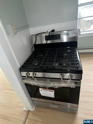 a close up of a stove top oven