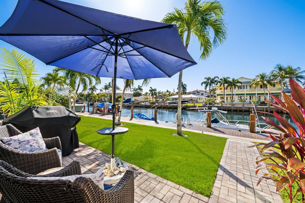 2400 Northeast 36th Street, Unit 3 Lighthouse Point, FL 33064 - Photo 16 of 30 Waterfront Patio