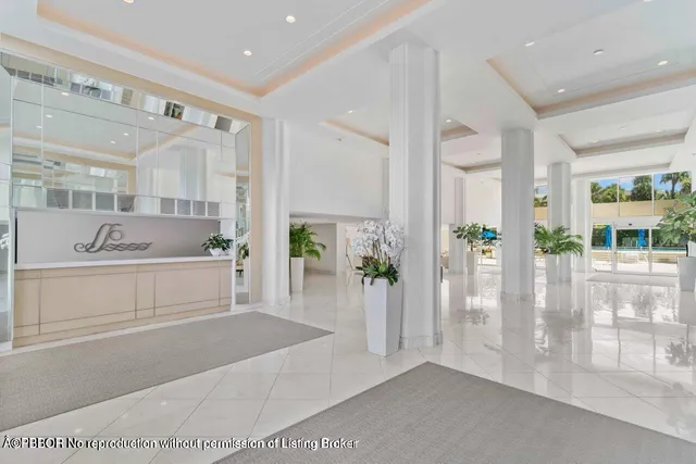 a picture of a bench in a white building