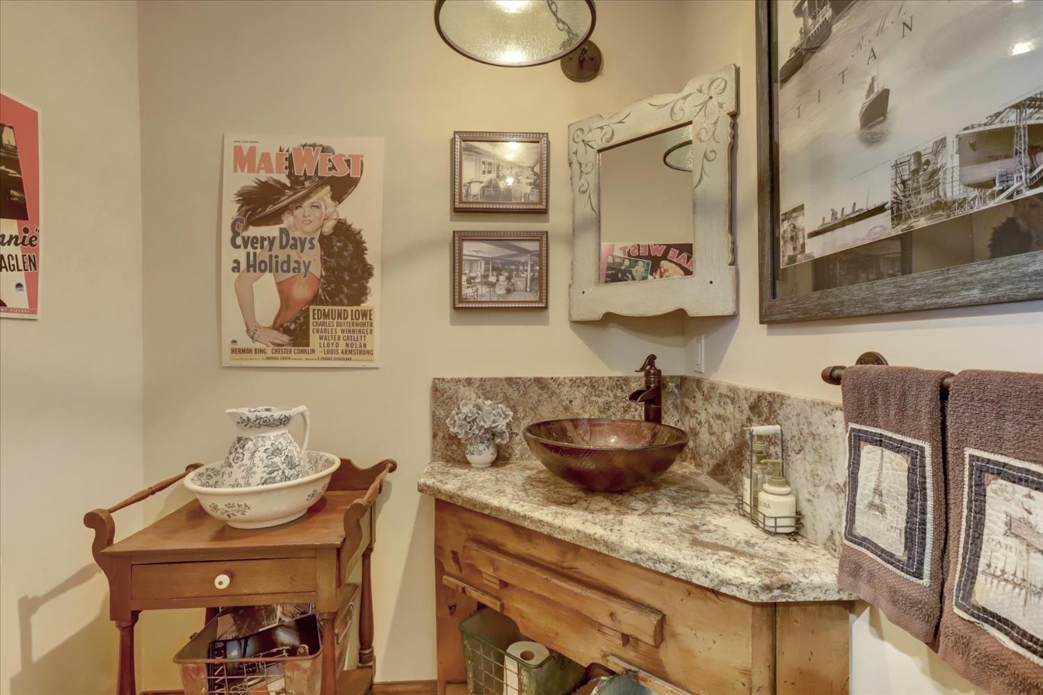 19793 Scotts Flat Road Nevada City, CA 95959 - Photo 19 of 50 a bathroom with a sink and a mirror