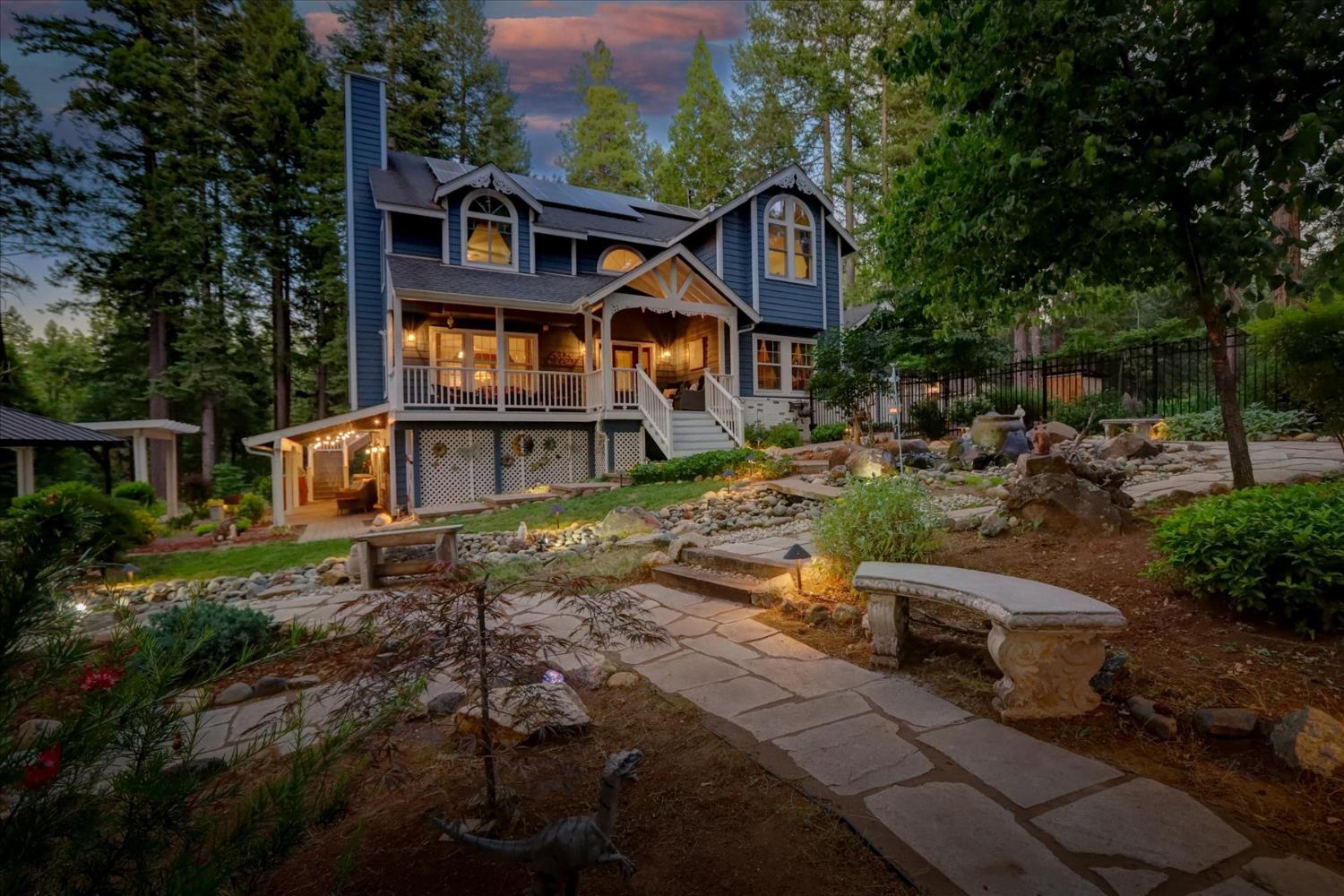 19793 Scotts Flat Road Nevada City, CA 95959 - Photo 45 of 50 a front view of a house with a yard