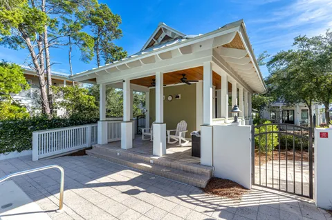 a view of a lake with a outdoor space