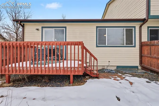 an aerial view of a house with garden