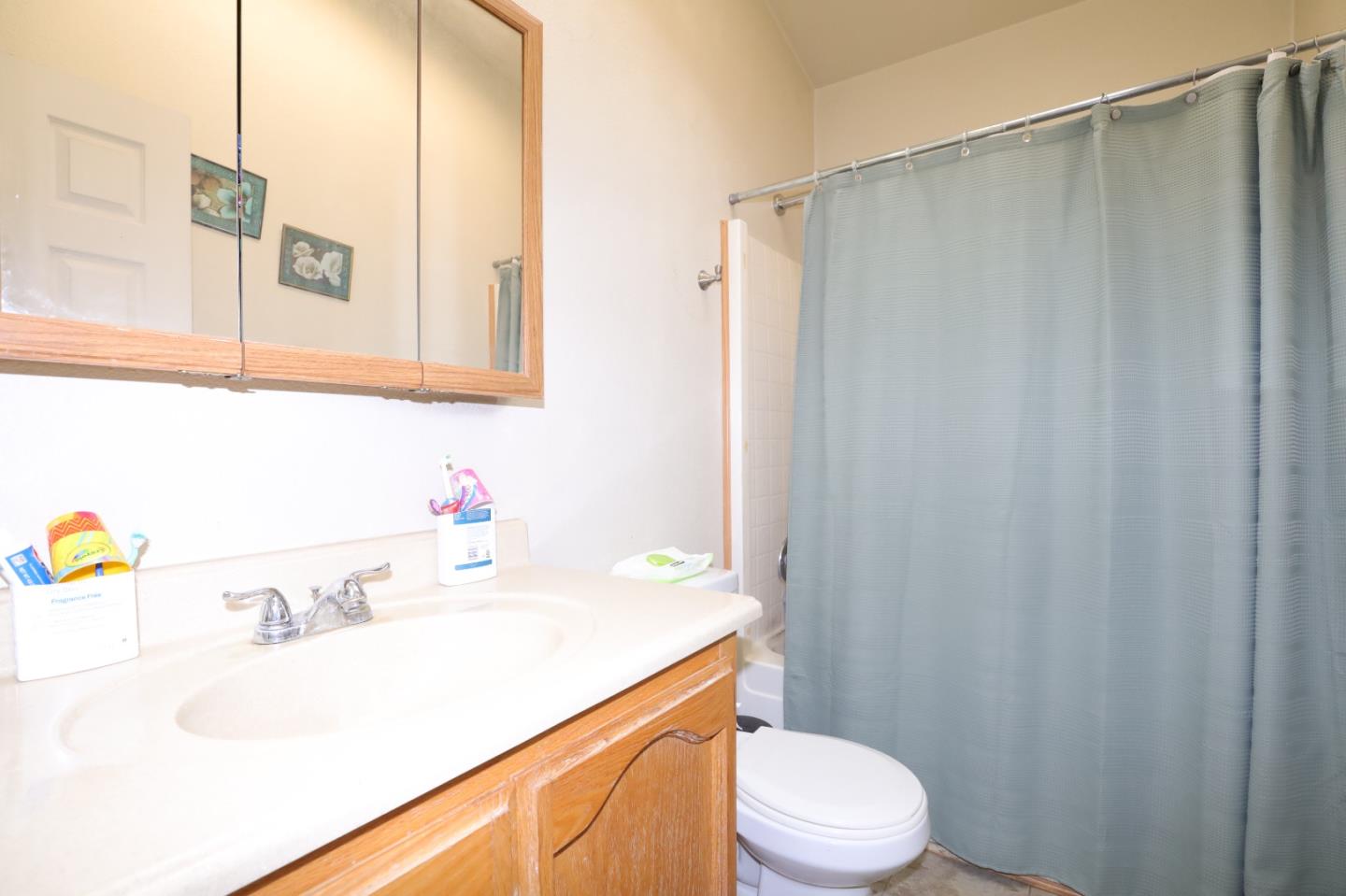 5450 Monterey Road, Unit 132 San Jose, CA 95111 - Photo 6 of 15 a bathroom with a sink a toilet and a mirror