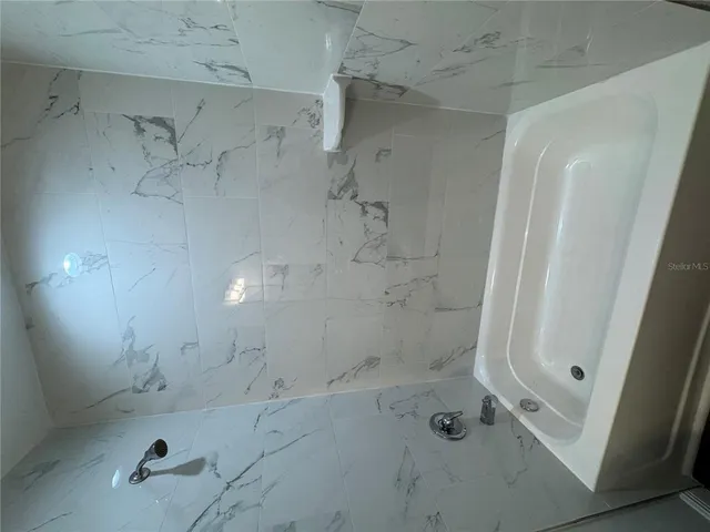 wooden view of a bathroom