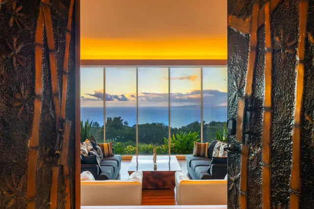 a view of balcony with a potted plant