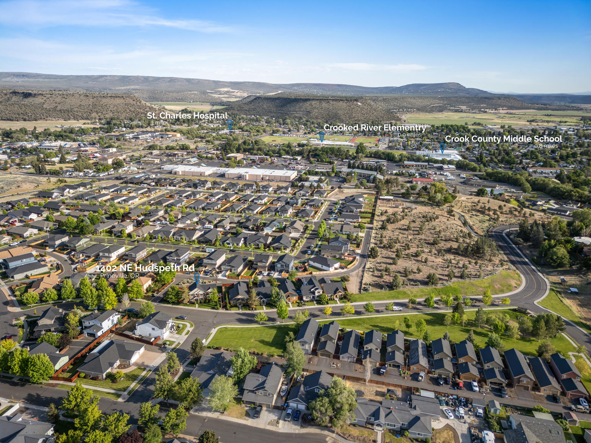 1402 Northeast Hudspeth Road Prineville, OR 97754 - Photo 36 of 36 an aerial view of multiple house