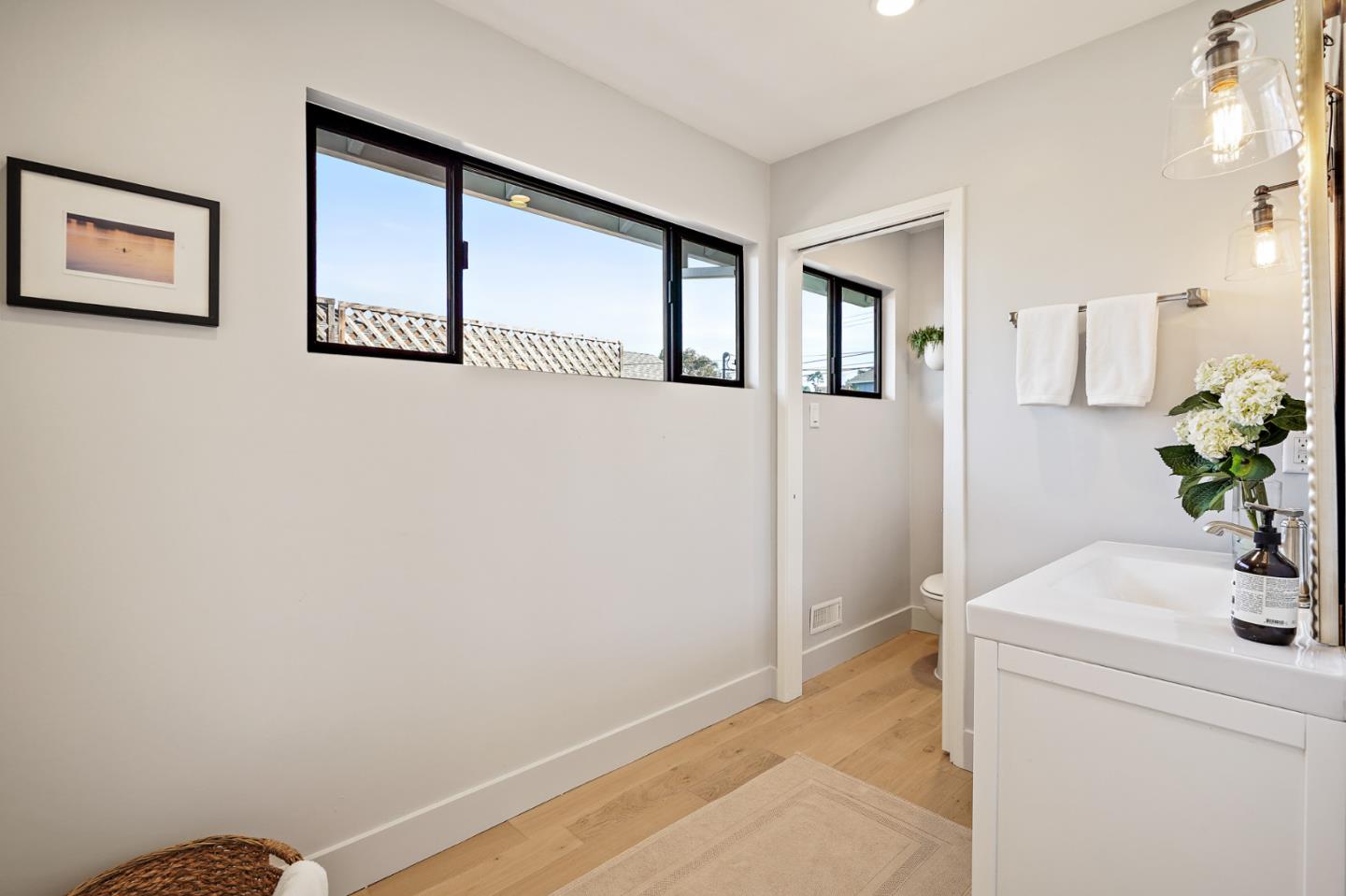 1914 Bishop Road Belmont, CA 94002 - Photo 35 of 79 a bathroom with a sink and a mirror
