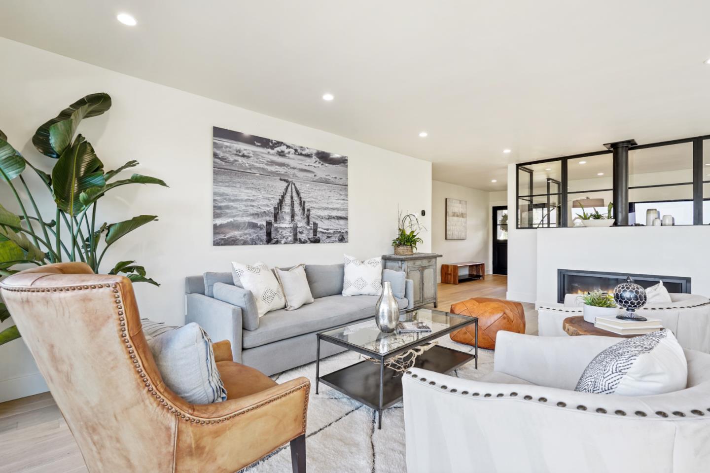 1914 Bishop Road Belmont, CA 94002 - Photo 5 of 79 a living room with furniture and a potted plant