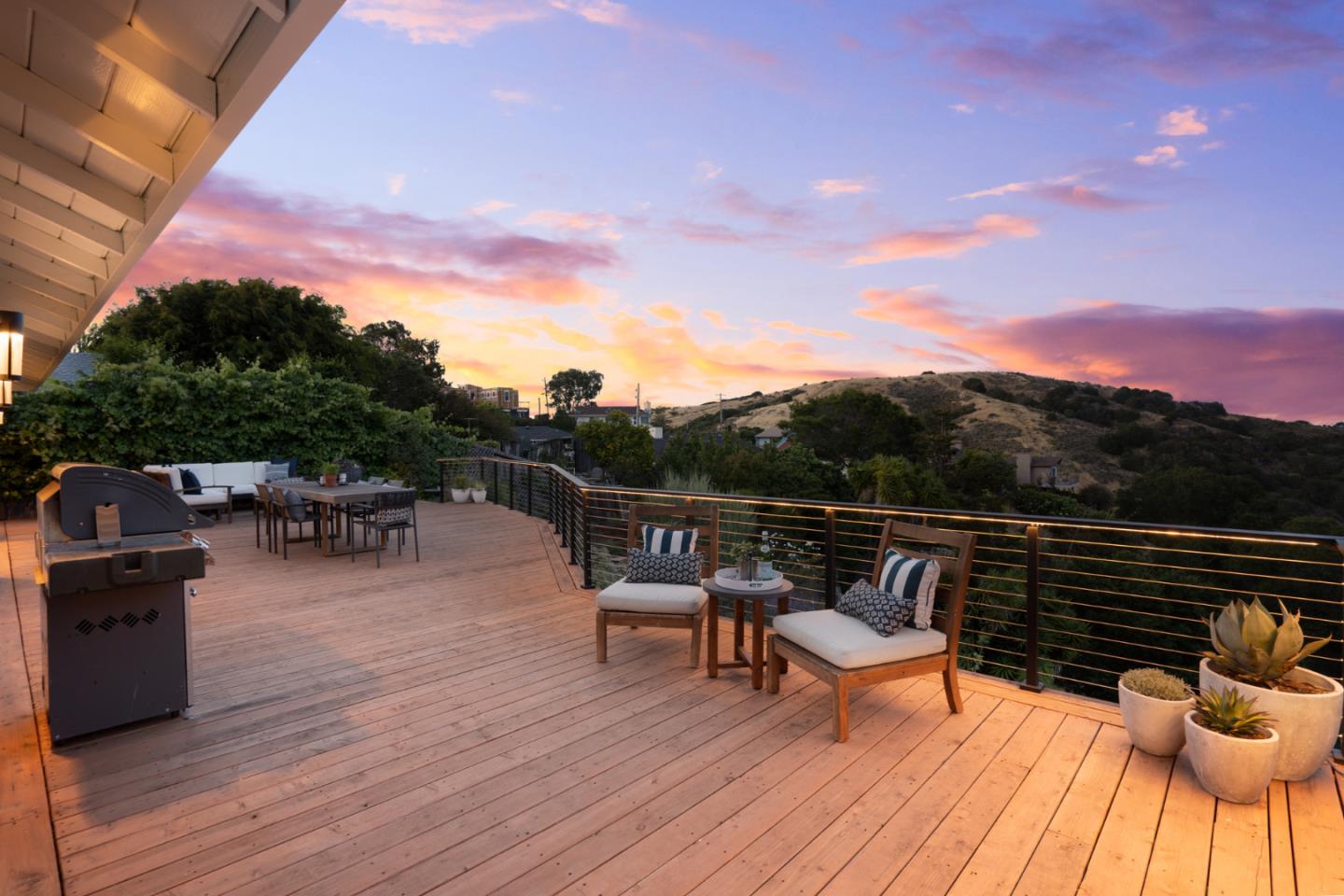 1914 Bishop Road Belmont, CA 94002 - Photo 64 of 79 a terrace with outdoor seating and wooden floor