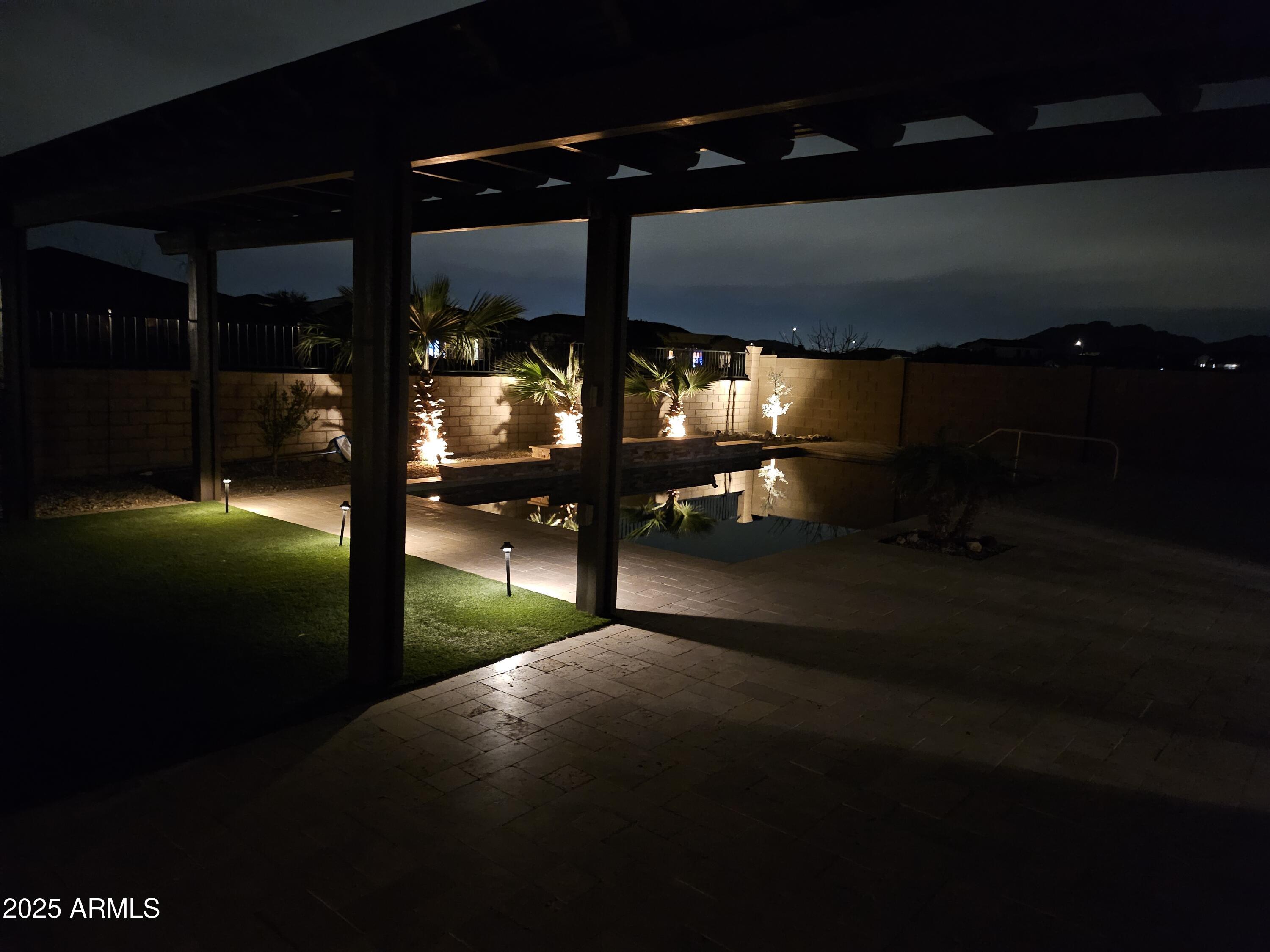 18404 West Long Lake Road Goodyear, AZ 85338 - Photo 40 of 48 Back yard night time view