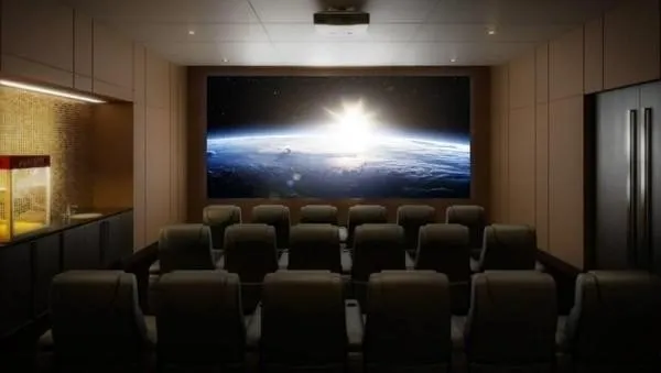 a room with furniture