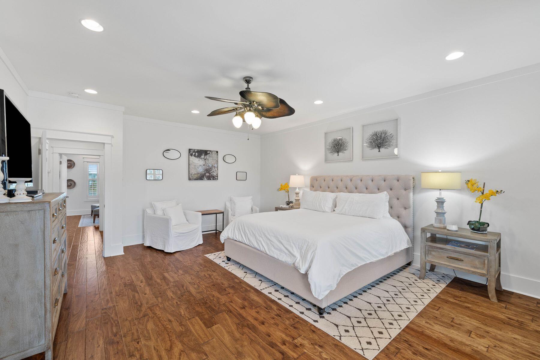 41 West Cobia Run Inlet Beach Inlet Beach, FL 32461 - Photo 12 of 32 a bedroom with a bed and wooden floor