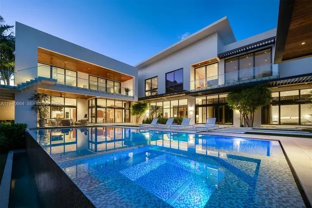 a view of a building from a balcony