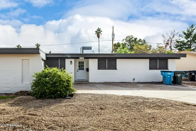 a view of a house with a patio