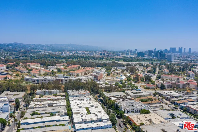an aerial view of a city