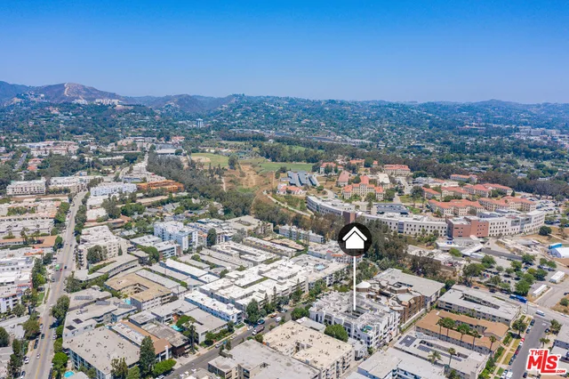 an aerial view of a city
