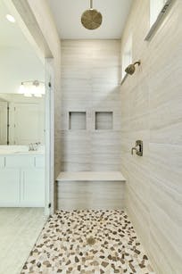 19005 Fernando Trail Austin, TX 78738 - Photo 13 of 26 Bathroom featuring a very large shower stall and dual shower heads and sitting area