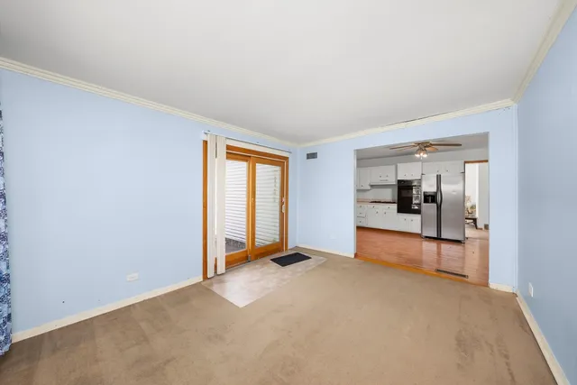 a view of a room with window