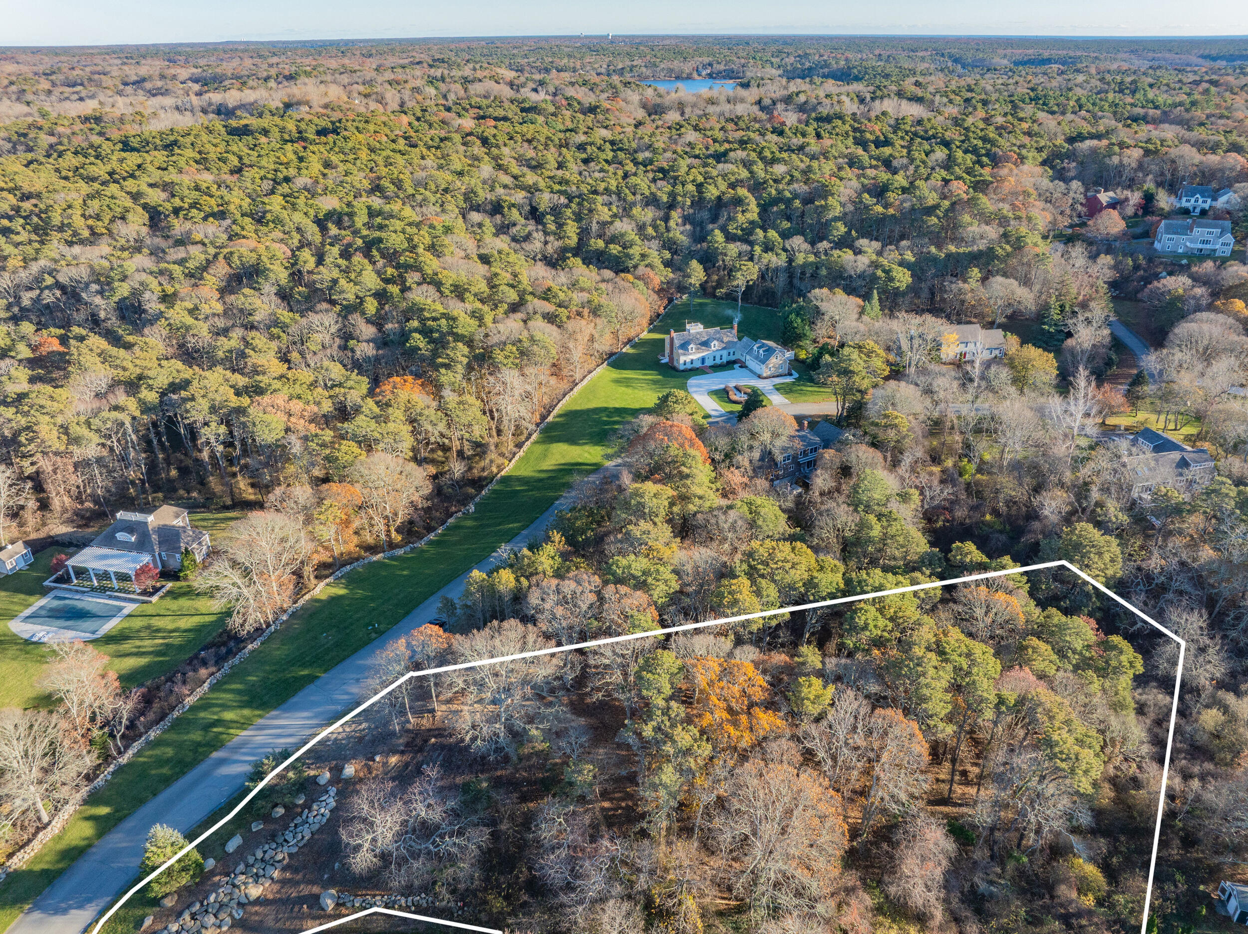 0 Ridgewood Drive Brewster, MA 02631 - Photo 16 of 39 Autumn outline of main part of lot