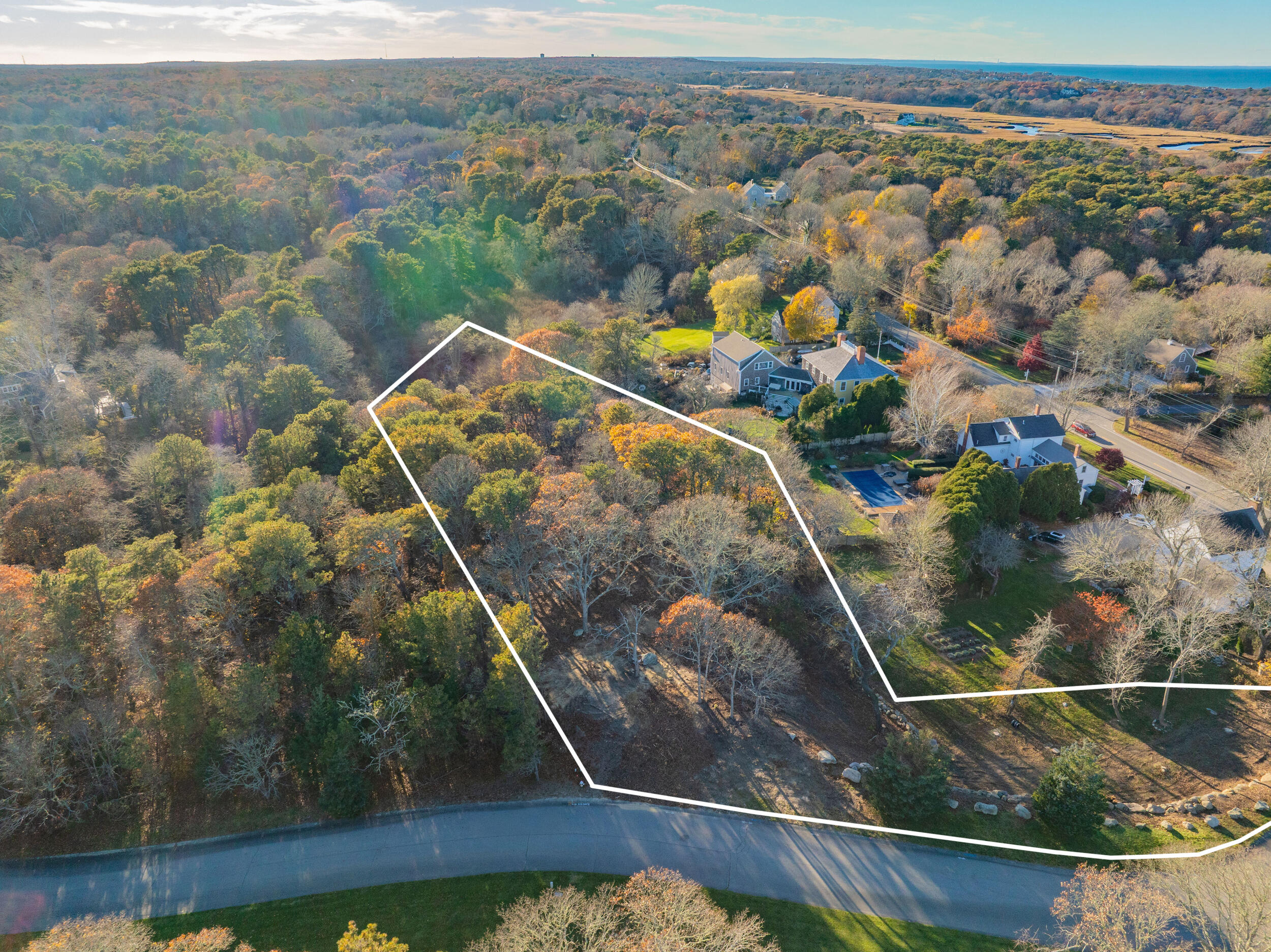 0 Ridgewood Drive Brewster, MA 02631 - Photo 20 of 39 Outline of lot in Autumn