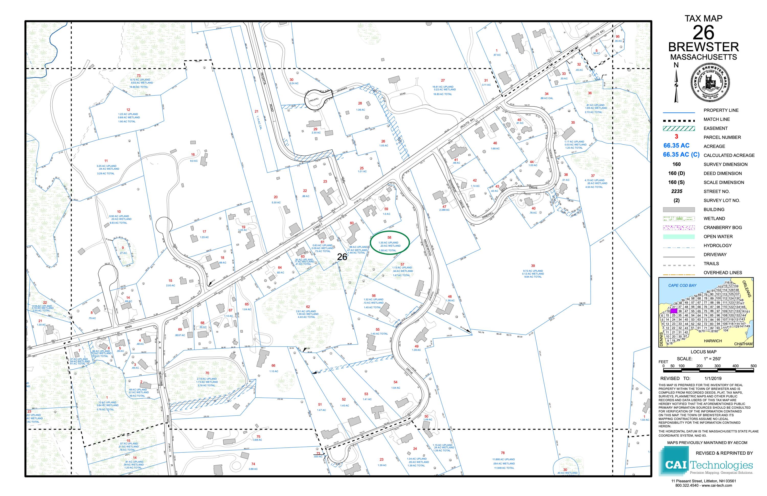 0 Ridgewood Drive Brewster, MA 02631 - Photo 25 of 39 Town parcel map copy