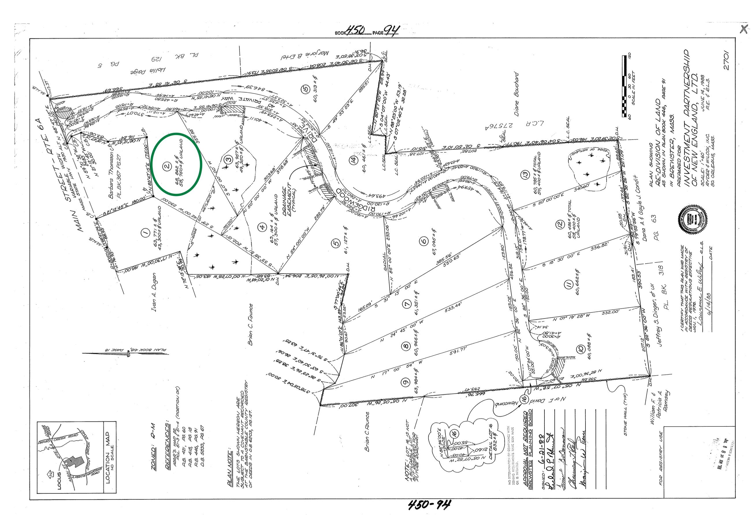 0 Ridgewood Drive Brewster, MA 02631 - Photo 26 of 39 Subdivision plan