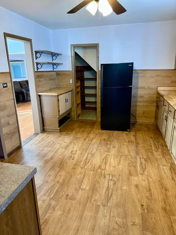 a view of a storage in a room