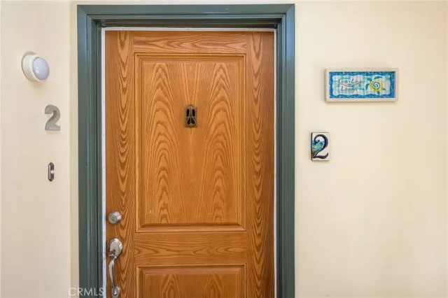 a view of front door