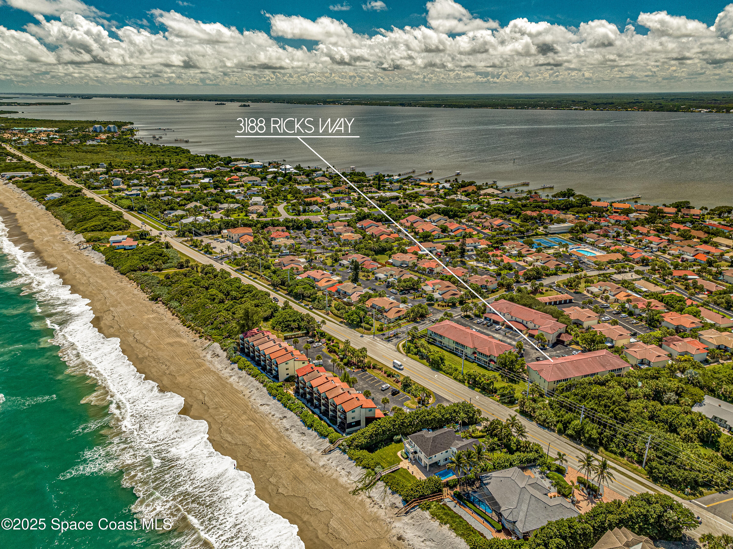 3188 Ricks Way, Unit B Melbourne Beach, FL 32951 - Photo 43 of 58 a view of a city with an ocean