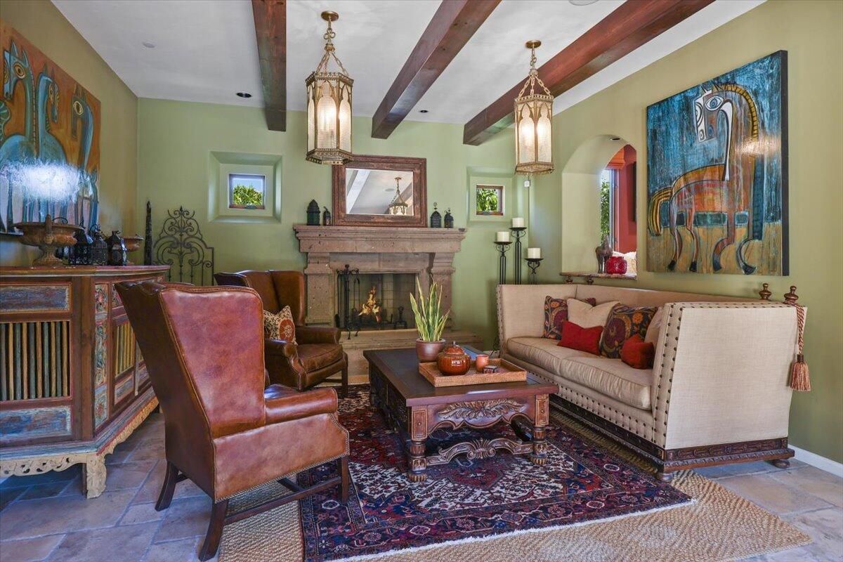 270 West Overlook Road Palm Springs, CA 92264 - Photo 13 of 44 a living room with furniture and a fireplace