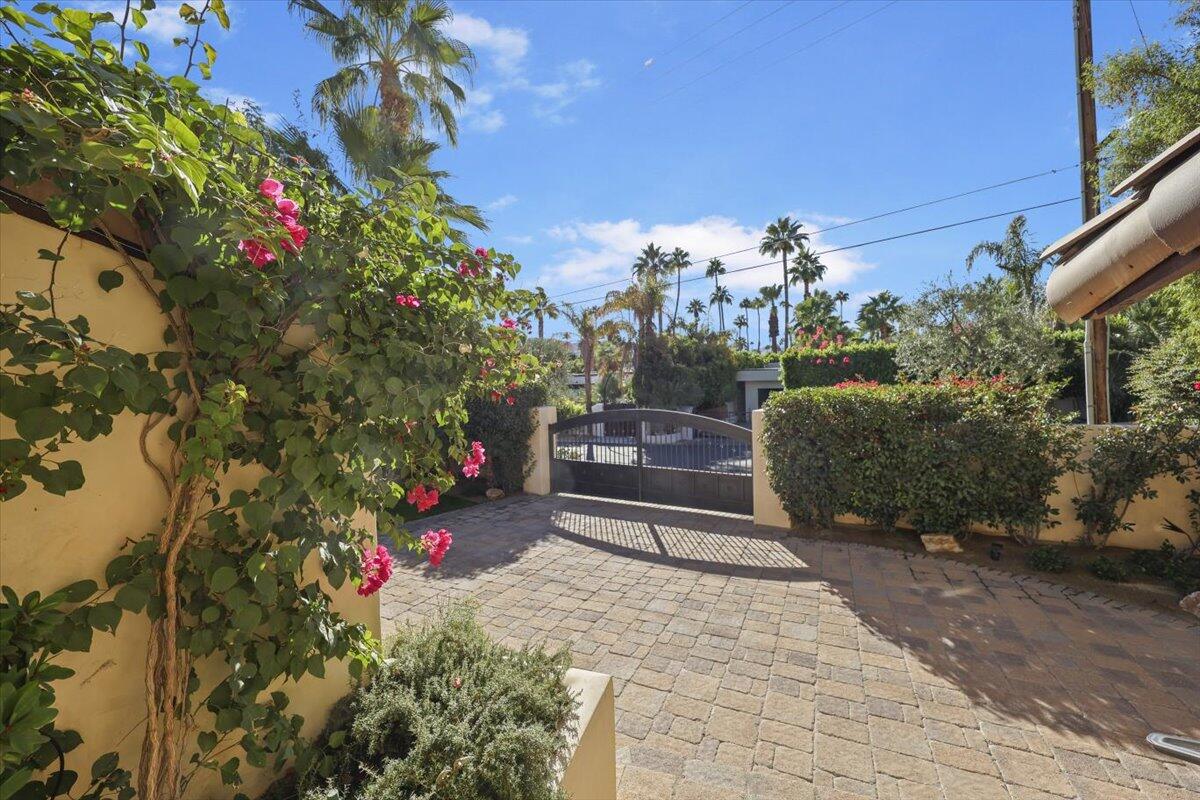 270 West Overlook Road Palm Springs, CA 92264 - Photo 5 of 44 a flower garden is sitting in the middle of a yard