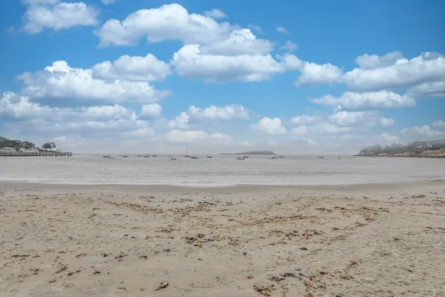 a view of beach and sky