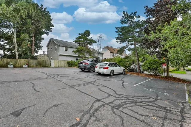 a car parked in front of a house