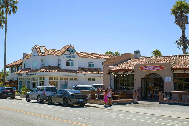 a car parked in front of a building