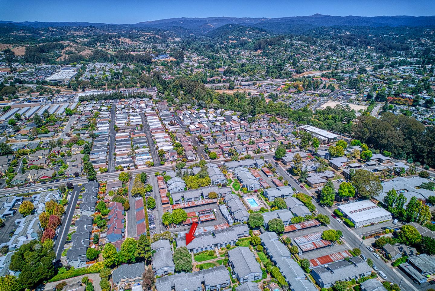 1925 46th Avenue, Unit 121 Capitola, CA 95010 - Photo 22 of 22 an aerial view of city and lake view