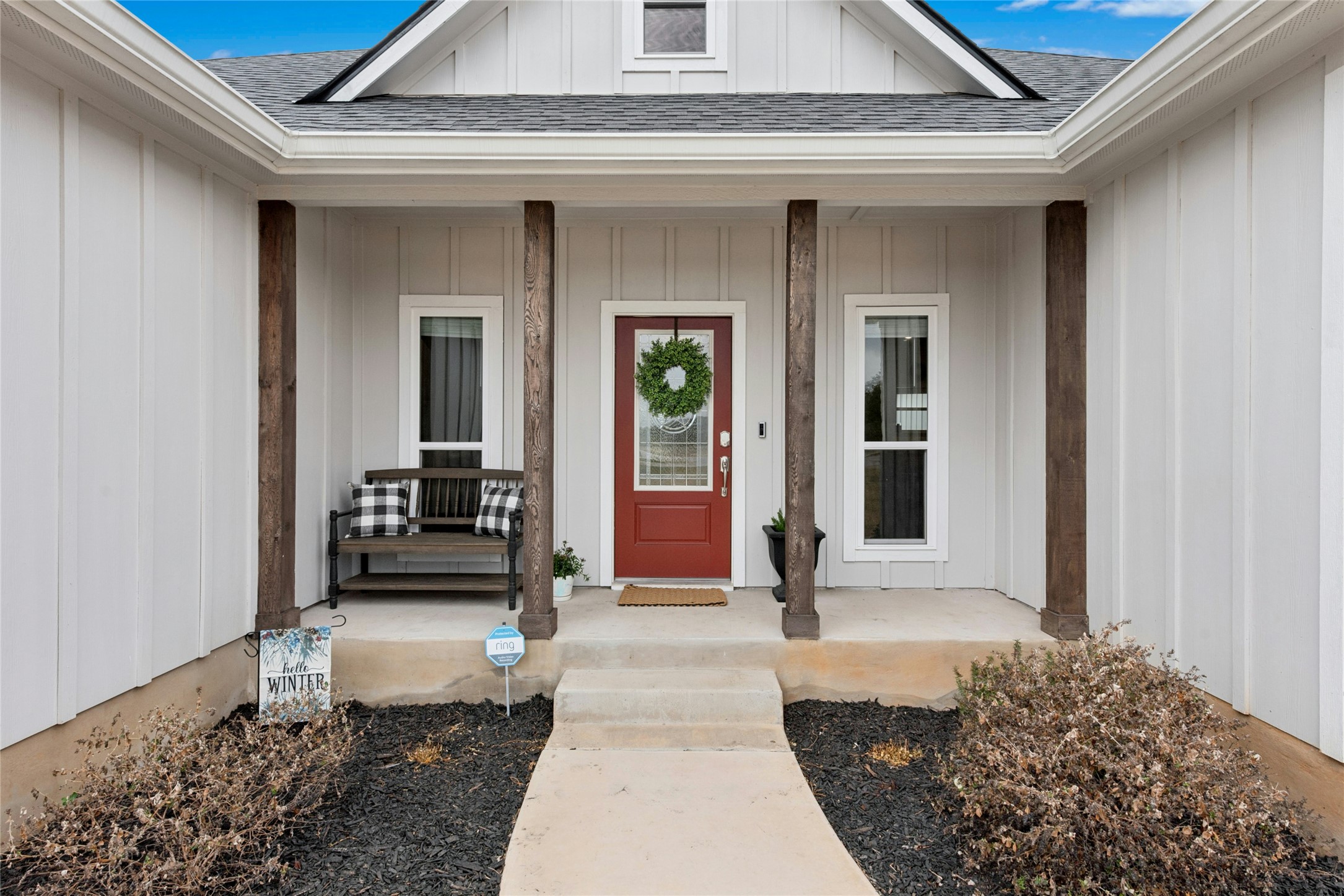 195 Rosebud Ranch Road Bertram, TX 78605 - Photo 5 of 40 a house view with a outdoor space