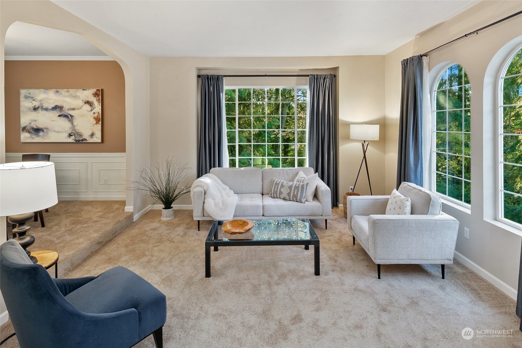 14704 Simonds Road Northeast Bothell, WA 98011 - Photo 5 of 40 a living room with furniture and a large window
